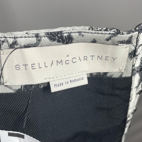 NEW Stella McCartney Corset Shirt Womens Small black gray floral designer top - Picture 2 of 10